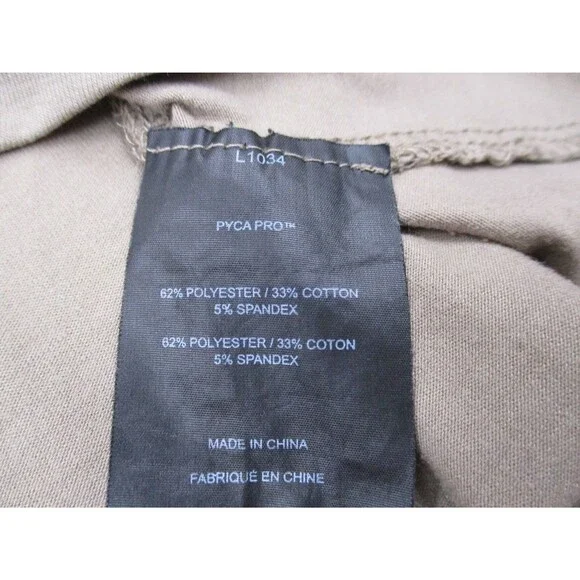 Cuts Shirt Mens Large L Brown Tan Casual Performance Stretch Crew Tee * - Picture 8 of 13